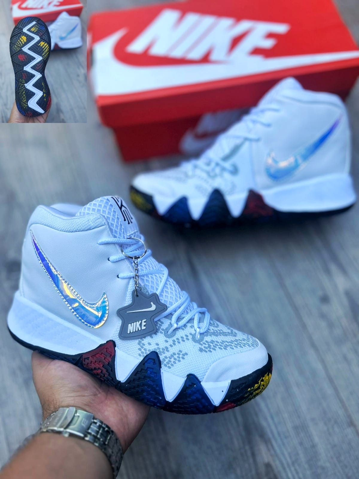 NIKE KYRIE IRVING BLANCO PLATEADO